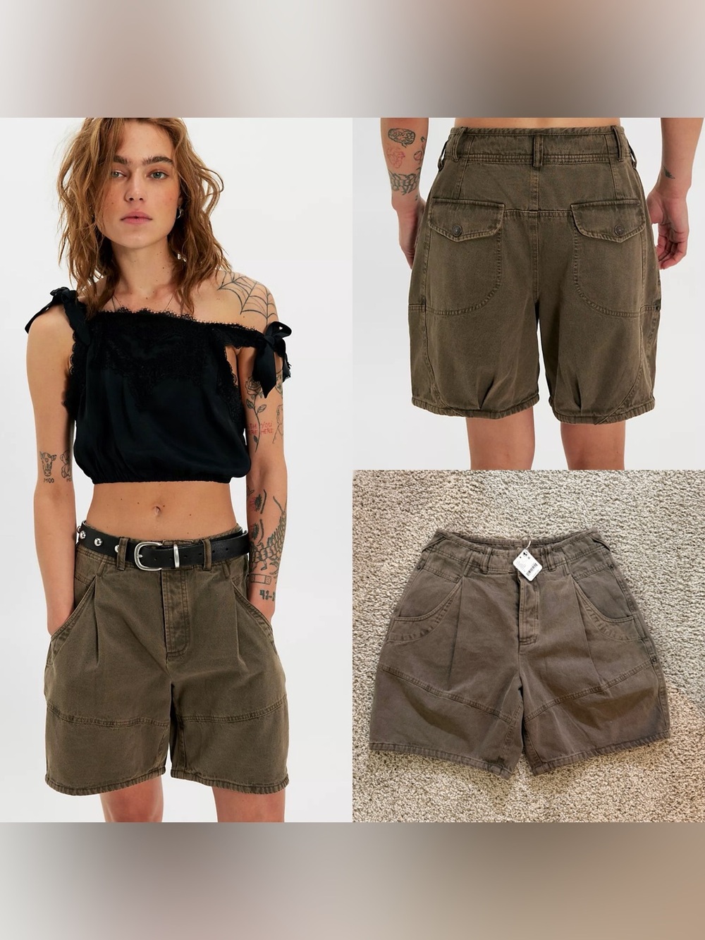Free People Wild Rebel Barrel Shorts